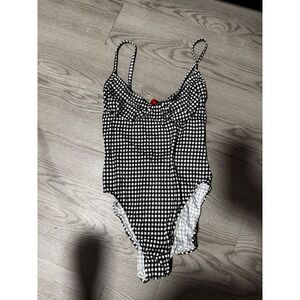 Vintage Pacific Connections Gingham Cherry Detail Swimsuit Style 709 Size 13 14